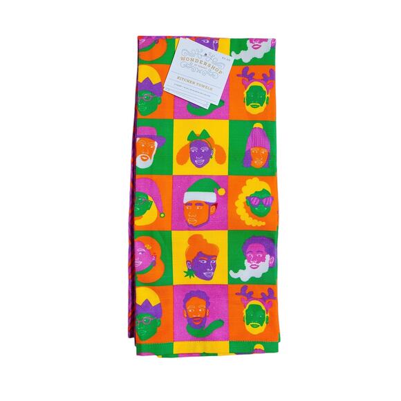 5 for 25 Target Wondershop Aurelia Durand Kitchen Towels 2 pkg of 2 16"x26" NWT - Picture 2 of 5